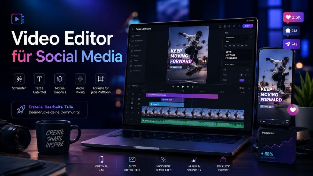 Video Editor für Social Media: So entstehen Videos mit echter Reichweite Video Editor für Social Media